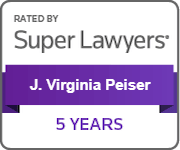 Rated By Super Lawyers | J. Virginia Peiser | 5 Years